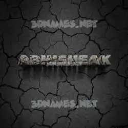 abhisheak in Cracked Stone style - 3D name wallpaper