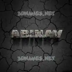 abinav in Cracked Stone style - 3D name wallpaper