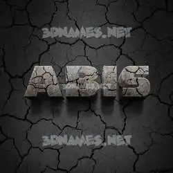 abis in Cracked Stone style - 3D name wallpaper