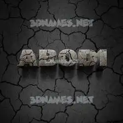 abodi in Cracked Stone style - 3D name wallpaper