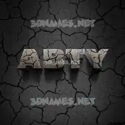 abty in Cracked Stone style - 3D name wallpaper