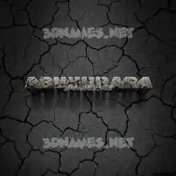 abuhurara in Cracked Stone style - 3D name wallpaper
