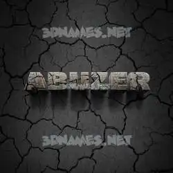 abuzer in Cracked Stone style - 3D name wallpaper