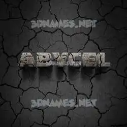 abycel in Cracked Stone style - 3D name wallpaper