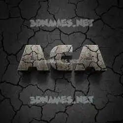 aca in Cracked Stone style - 3D name wallpaper