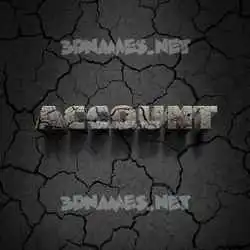 account in Cracked Stone style - 3D name wallpaper