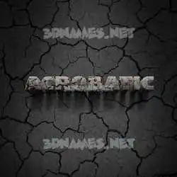 acrobatic in Cracked Stone style - 3D name wallpaper