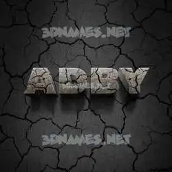 adby in Cracked Stone style - 3D name wallpaper