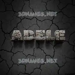 adele in Cracked Stone style - 3D name wallpaper