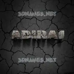 adiraj in Cracked Stone style - 3D name wallpaper