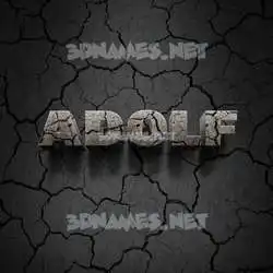 adolf in Cracked Stone style - 3D name wallpaper