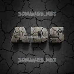 ads in Cracked Stone style - 3D name wallpaper