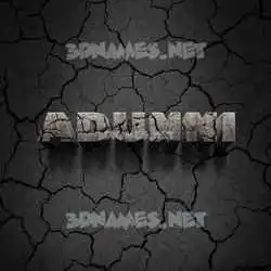 adunni in Cracked Stone style - 3D name wallpaper