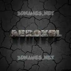 aeroxel in Cracked Stone style - 3D name wallpaper