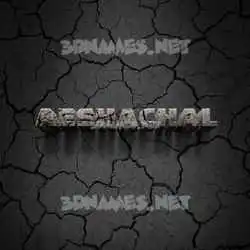 aeshachal in Cracked Stone style - 3D name wallpaper