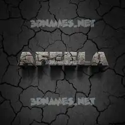 afeela in Cracked Stone style - 3D name wallpaper