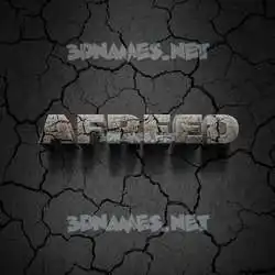 afreed in Cracked Stone style - 3D name wallpaper
