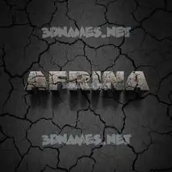 afrina in Cracked Stone style - 3D name wallpaper