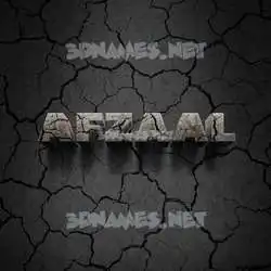 afzaal in Cracked Stone style - 3D name wallpaper