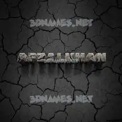 afzalkhan in Cracked Stone style - 3D name wallpaper