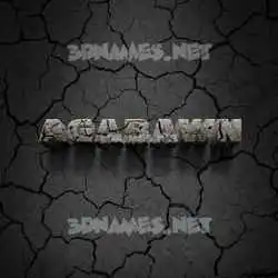 agabawn in Cracked Stone style - 3D name wallpaper