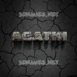 agathi in Cracked Stone style - 3D name wallpaper