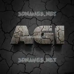 agi in Cracked Stone style - 3D name wallpaper