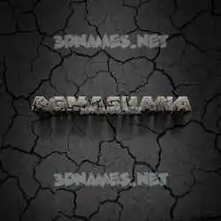 agmashana in Cracked Stone style - 3D name wallpaper
