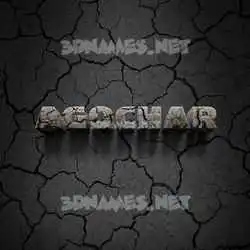 agochar in Cracked Stone style - 3D name wallpaper