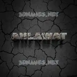 ahlawat in Cracked Stone style - 3D name wallpaper
