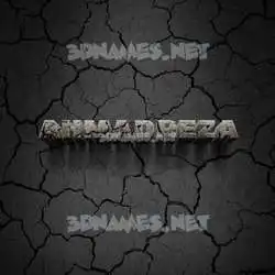 ahmadreza in Cracked Stone style - 3D name wallpaper