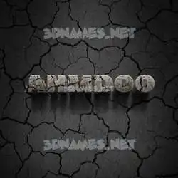 ahmdoo in Cracked Stone style - 3D name wallpaper