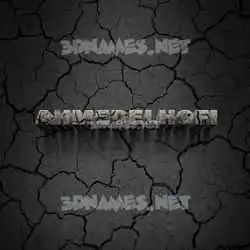 ahmedelhofi in Cracked Stone style - 3D name wallpaper