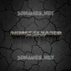 ahmedelnazer in Cracked Stone style - 3D name wallpaper