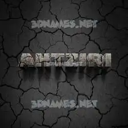 ahtziri in Cracked Stone style - 3D name wallpaper