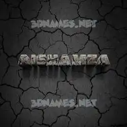 aishamza in Cracked Stone style - 3D name wallpaper