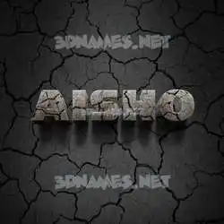 aisho in Cracked Stone style - 3D name wallpaper
