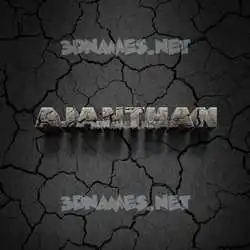 ajanthan in Cracked Stone style - 3D name wallpaper