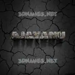 ajayanu in Cracked Stone style - 3D name wallpaper