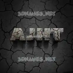 ajht in Cracked Stone style - 3D name wallpaper