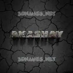 akashay in Cracked Stone style - 3D name wallpaper