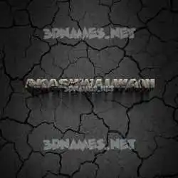 akashwalwani in Cracked Stone style - 3D name wallpaper