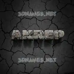 akrep in Cracked Stone style - 3D name wallpaper