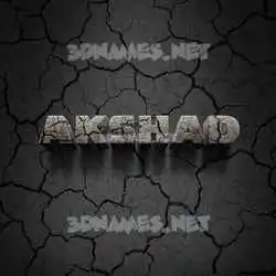 akshad in Cracked Stone style - 3D name wallpaper