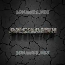 akshaikh in Cracked Stone style - 3D name wallpaper