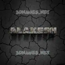 alakesh in Cracked Stone style - 3D name wallpaper