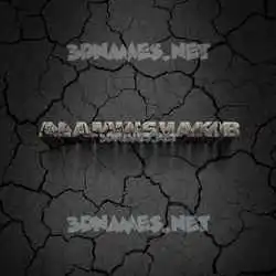 alaminshakib in Cracked Stone style - 3D name wallpaper