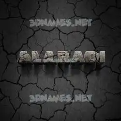 alaradi in Cracked Stone style - 3D name wallpaper