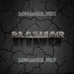 alasmar in Cracked Stone style - 3D name wallpaper