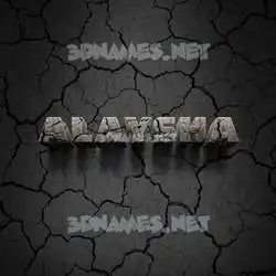 alaysha in Cracked Stone style - 3D name wallpaper